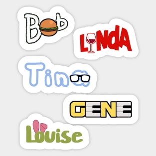 The Burger Family Sticker Pack Sticker